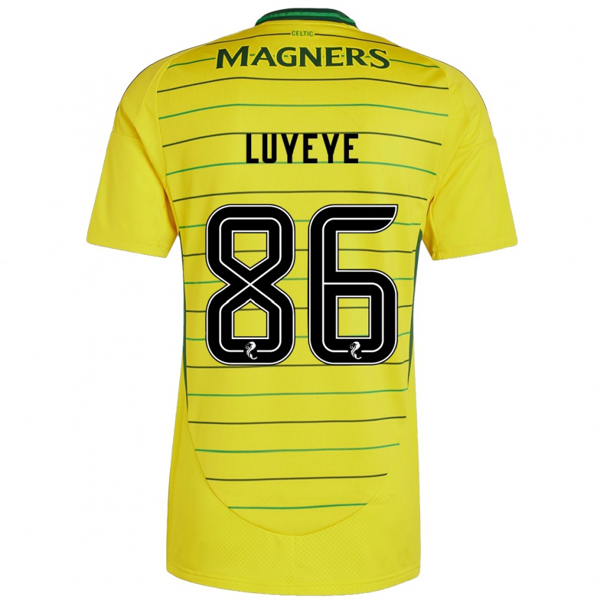 Niño Fútbol Camiseta Benny-Jackson Luyeye #86 Amarillo 2ª Equipación 2024/25 Perú