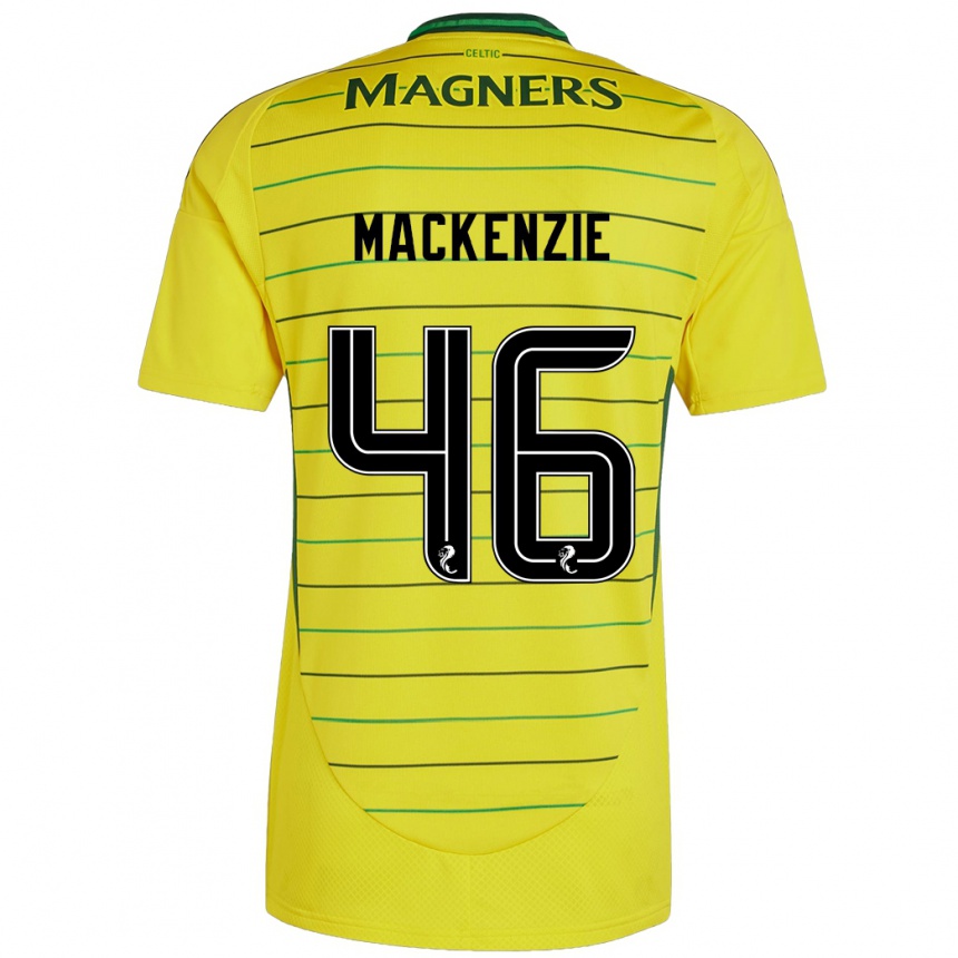 Niño Fútbol Camiseta Magnus Mackenzie #46 Amarillo 2ª Equipación 2024/25 Perú