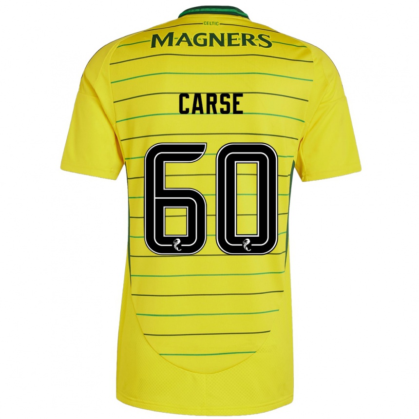 Niño Fútbol Camiseta Mackenzie Carse #60 Amarillo 2ª Equipación 2024/25 Perú