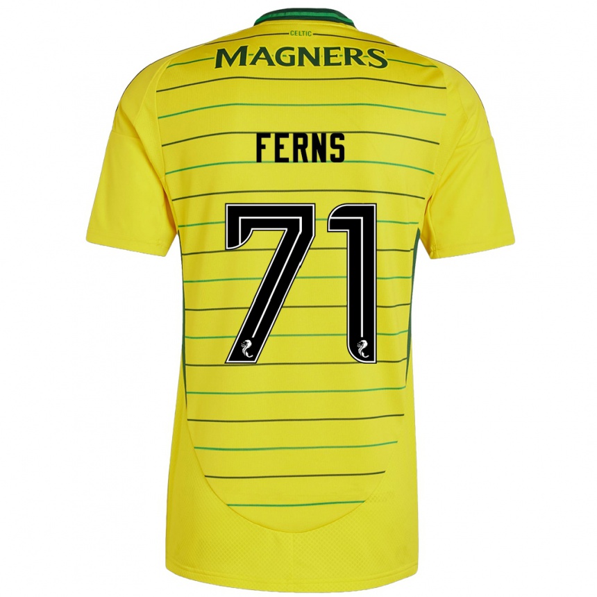 Niño Fútbol Camiseta Abbie Ferns #71 Amarillo 2ª Equipación 2024/25 Perú