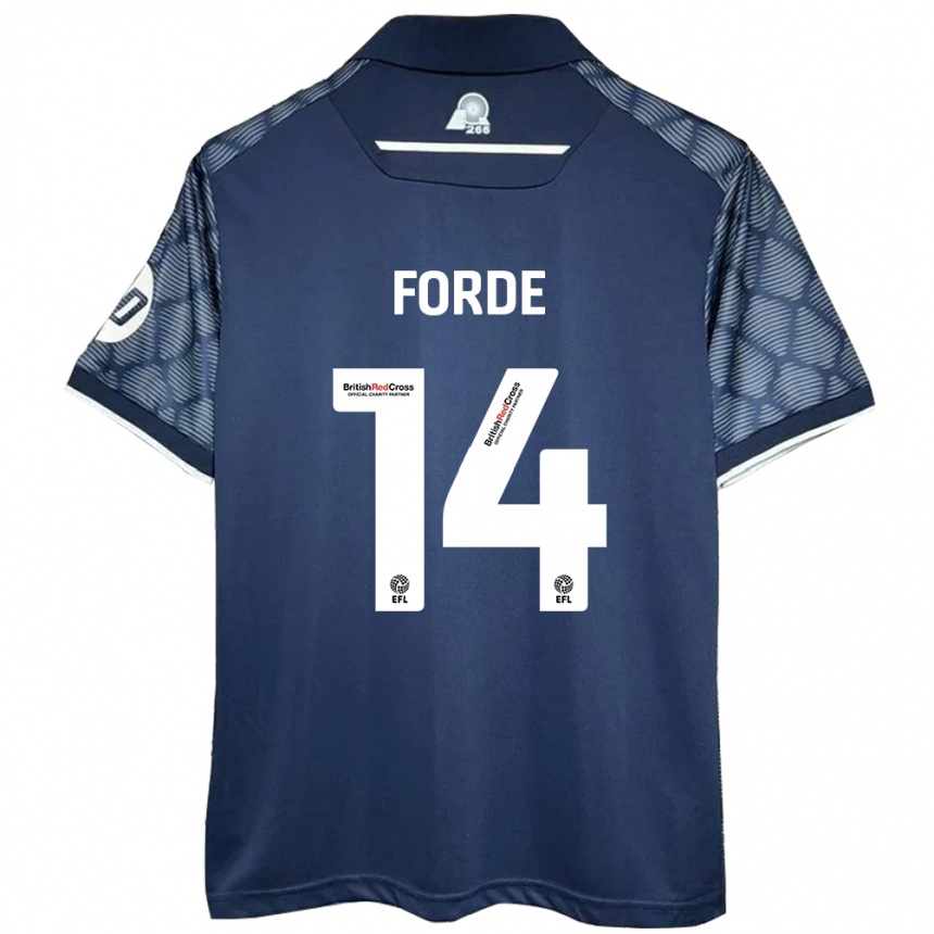 Niño Fútbol Camiseta Anthony Forde #14 Negro 2ª Equipación 2024/25 Perú