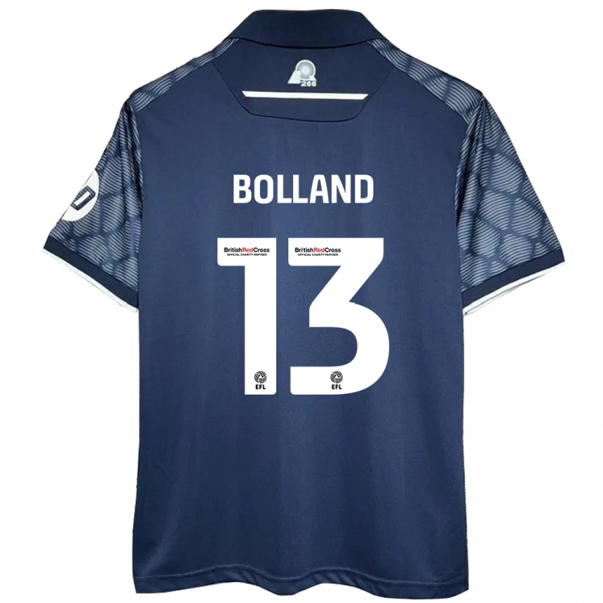 Niño Fútbol Camiseta Charlotte Bolland #13 Negro 2ª Equipación 2024/25 Perú