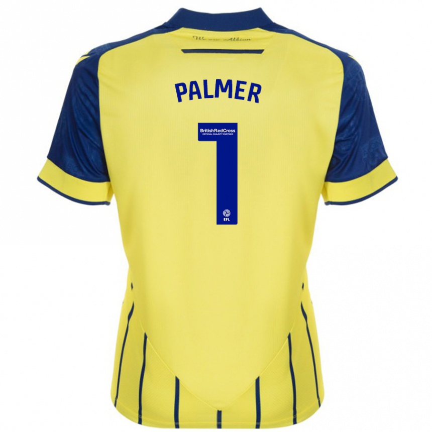 Niño Fútbol Camiseta Alex Palmer #1 Amarillo Azul 2ª Equipación 2024/25 Perú