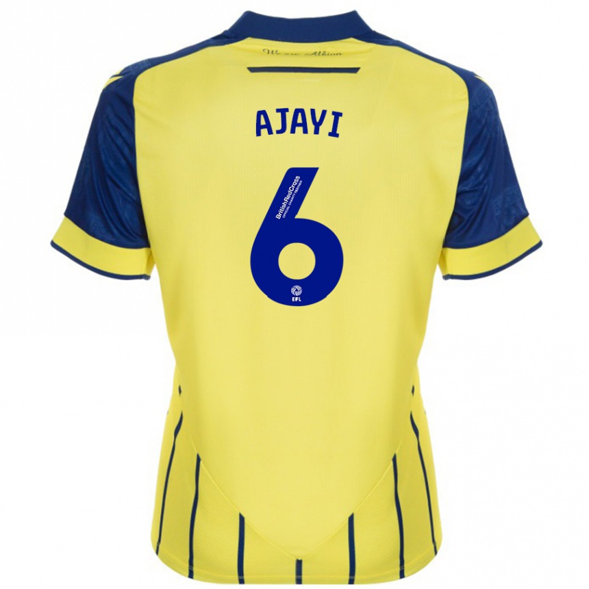 Niño Fútbol Camiseta Semi Ajayi #6 Amarillo Azul 2ª Equipación 2024/25 Perú