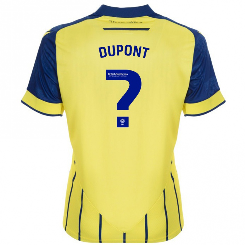 Niño Fútbol Camiseta Noah Dupont #0 Amarillo Azul 2ª Equipación 2024/25 Perú