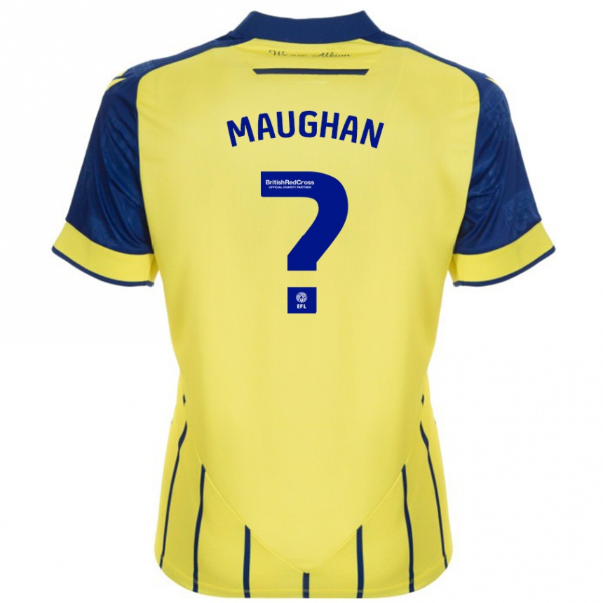 Niño Fútbol Camiseta Alfie Maughan #0 Amarillo Azul 2ª Equipación 2024/25 Perú