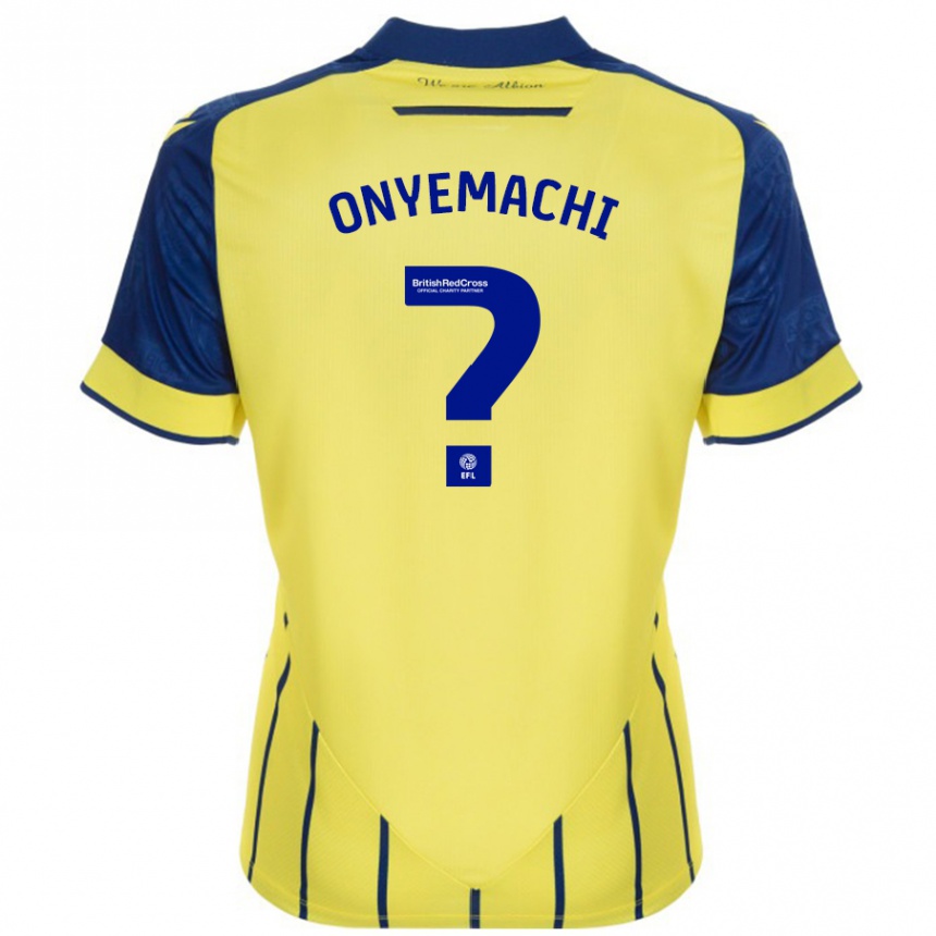 Niño Fútbol Camiseta Divine Onyemachi #0 Amarillo Azul 2ª Equipación 2024/25 Perú