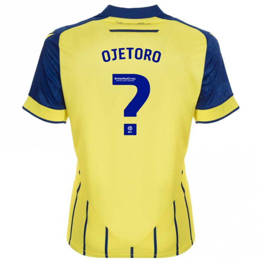 Niño Fútbol Camiseta Wahab Ojetoro #0 Amarillo Azul 2ª Equipación 2024/25 Perú