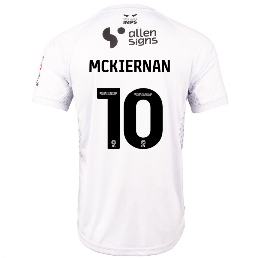 Niño Fútbol Camiseta Jj Mckiernan #10 Rojo Blanco 2ª Equipación 2024/25 Perú