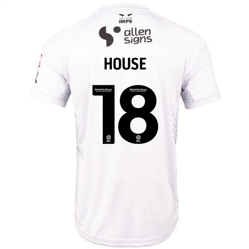 Niño Fútbol Camiseta Ben House #18 Rojo Blanco 2ª Equipación 2024/25 Perú