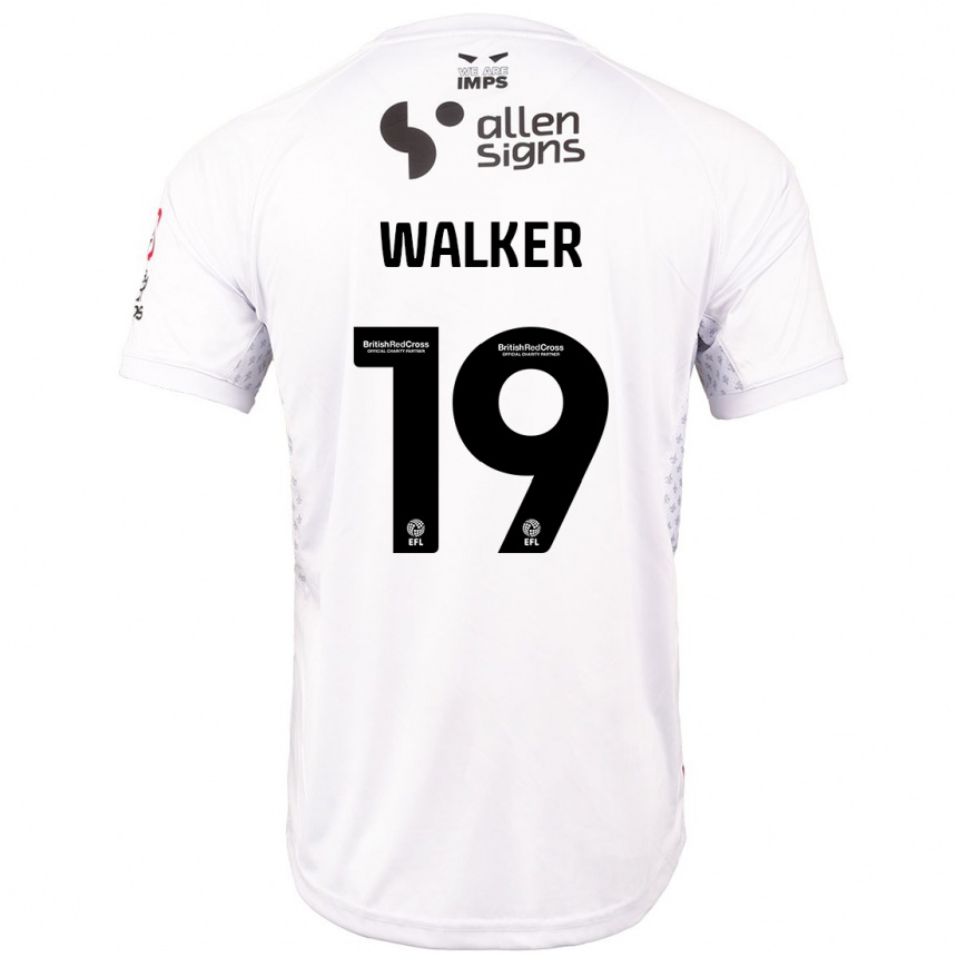 Niño Fútbol Camiseta Tyler Walker #19 Rojo Blanco 2ª Equipación 2024/25 Perú