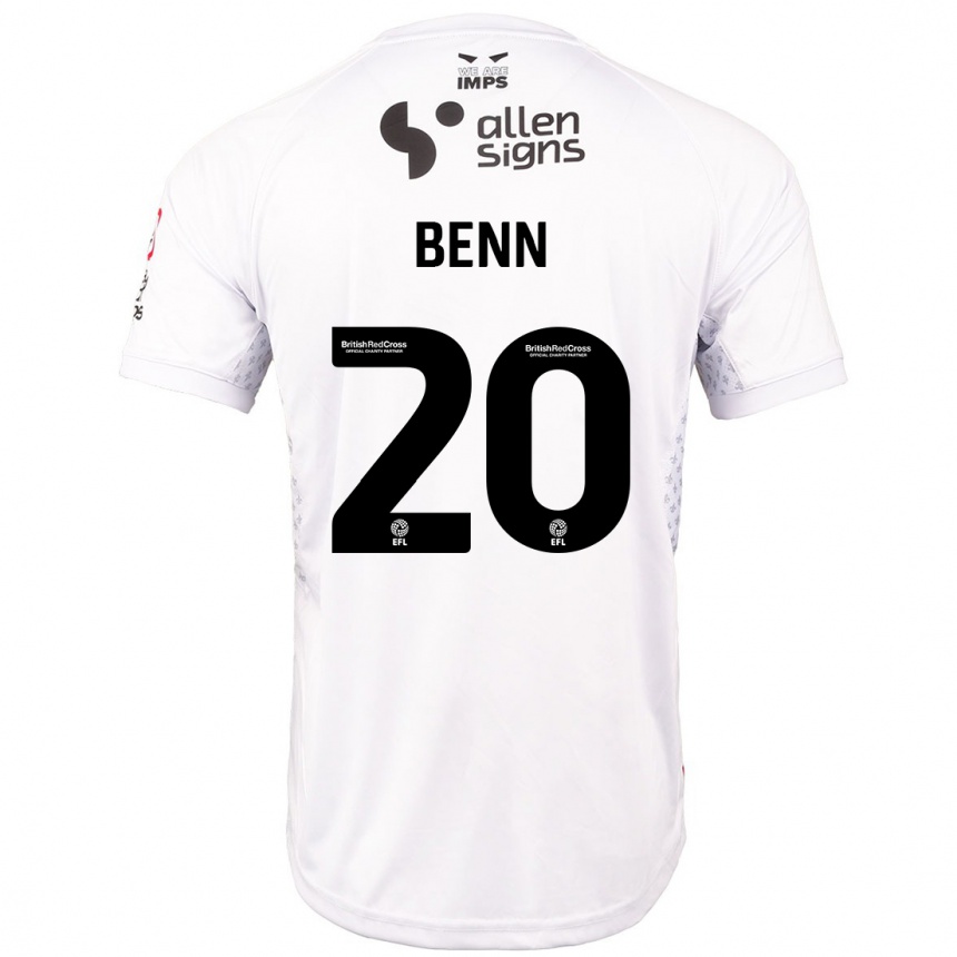 Niño Fútbol Camiseta Jay Benn #20 Rojo Blanco 2ª Equipación 2024/25 Perú