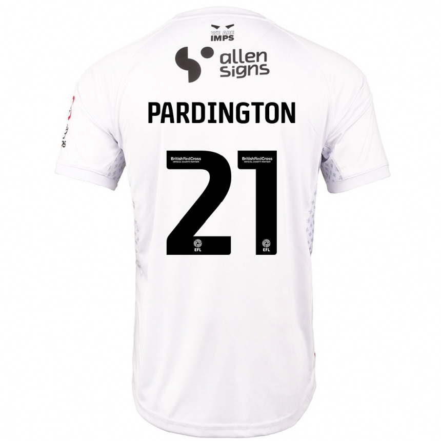 Niño Fútbol Camiseta Jamie Pardington #21 Rojo Blanco 2ª Equipación 2024/25 Perú