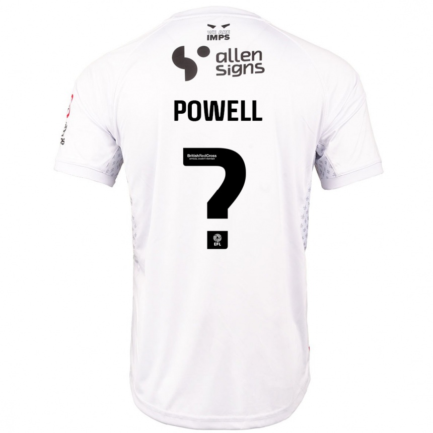 Niño Fútbol Camiseta Darryl Powell #0 Rojo Blanco 2ª Equipación 2024/25 Perú