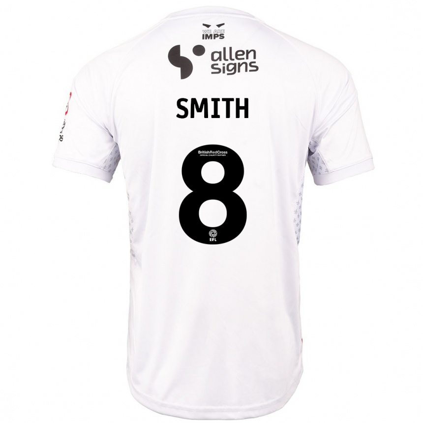 Niño Fútbol Camiseta Alistair Smith #8 Rojo Blanco 2ª Equipación 2024/25 Perú