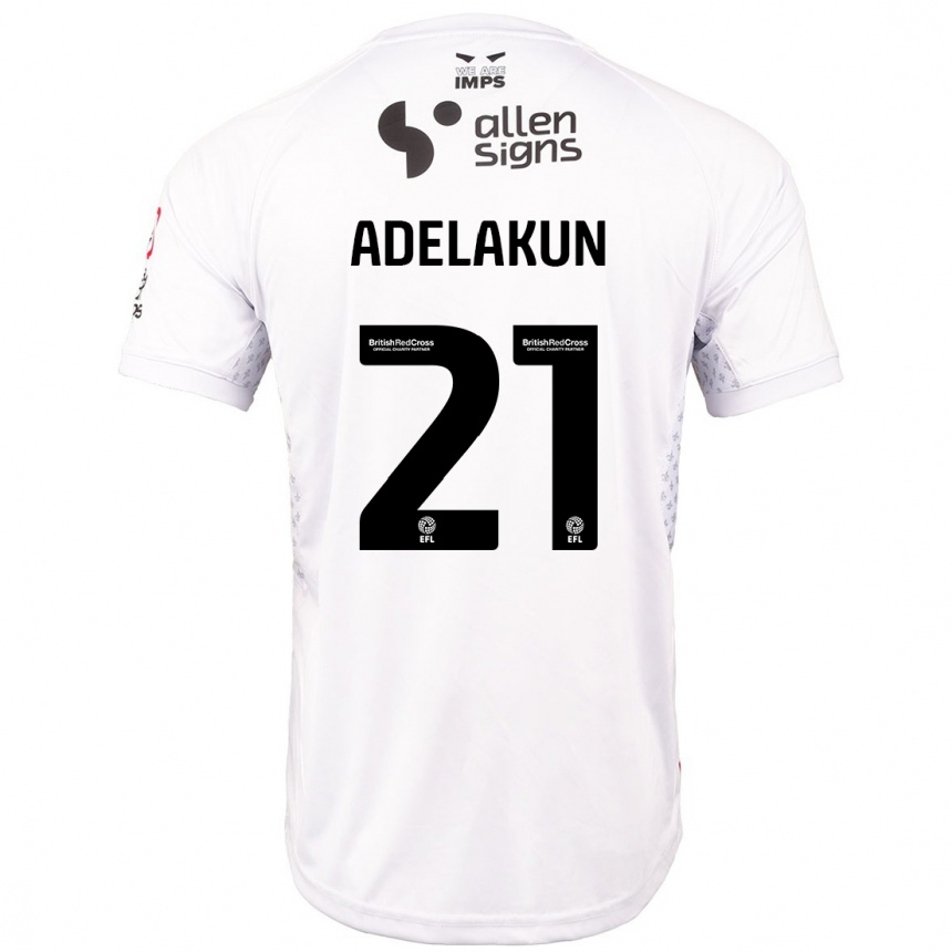 Niño Fútbol Camiseta Hakeeb Adelakun #21 Rojo Blanco 2ª Equipación 2024/25 Perú