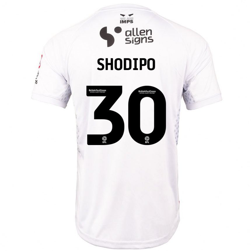 Niño Fútbol Camiseta Olamide Shodipo #30 Rojo Blanco 2ª Equipación 2024/25 Perú