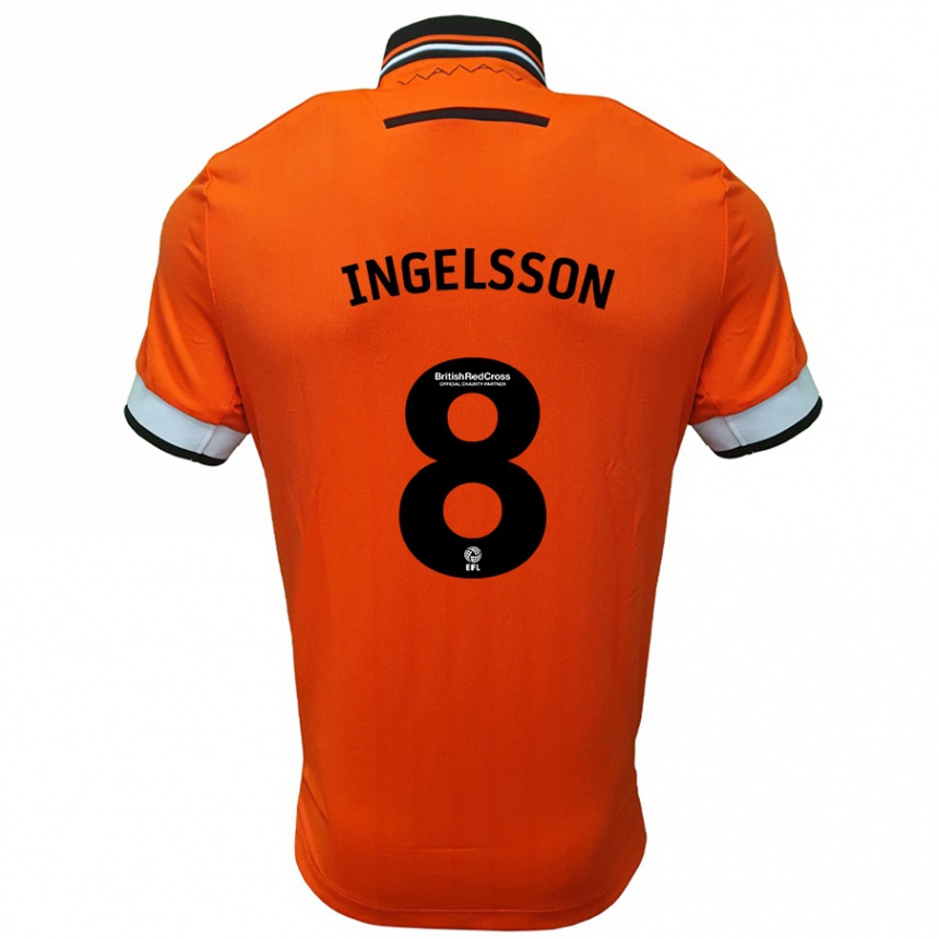 Niño Fútbol Camiseta Svante Ingelsson #8 Naranja Blanco 2ª Equipación 2024/25 Perú