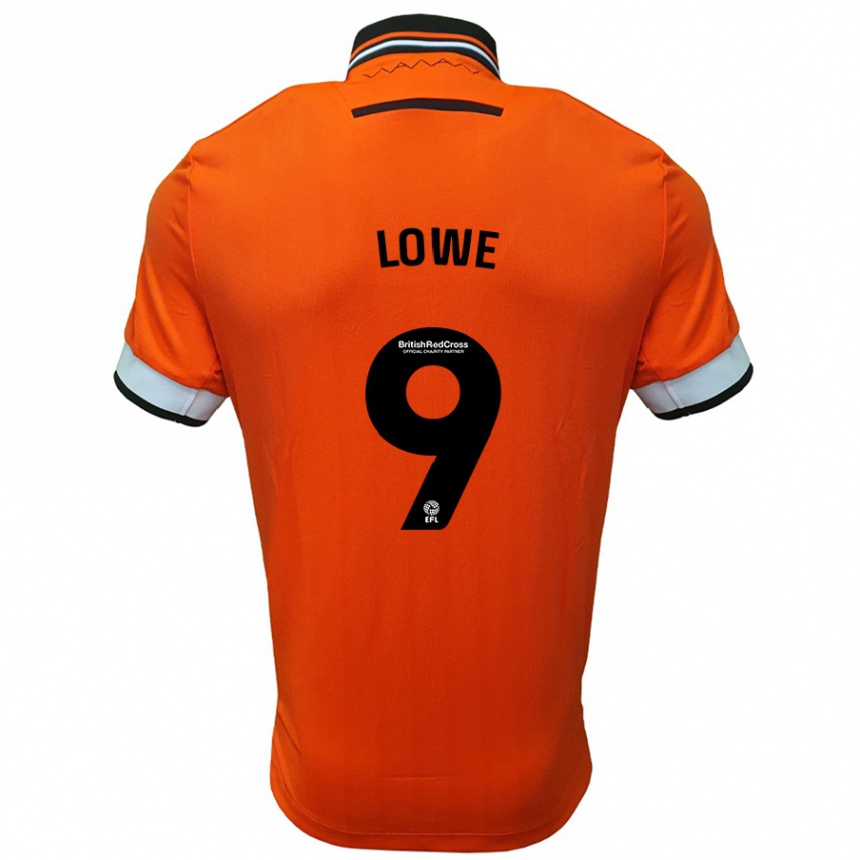 Niño Fútbol Camiseta Jamal Lowe #9 Naranja Blanco 2ª Equipación 2024/25 Perú