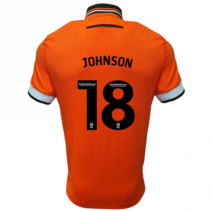 Niño Fútbol Camiseta Marvin Johnson #18 Naranja Blanco 2ª Equipación 2024/25 Perú