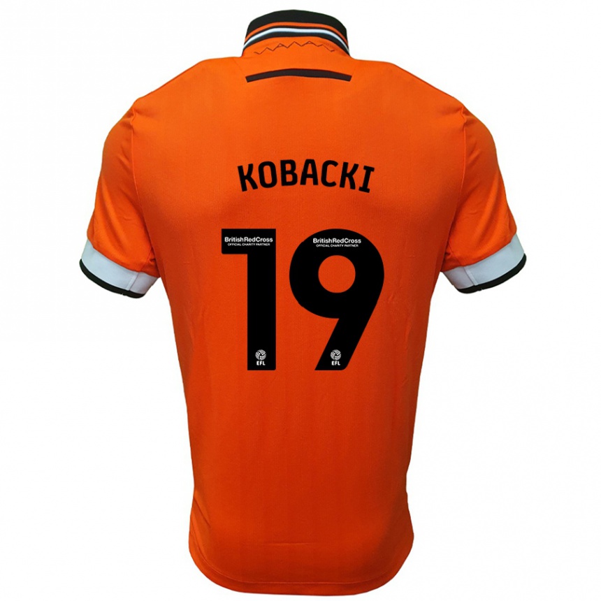 Niño Fútbol Camiseta Olaf Kobacki #19 Naranja Blanco 2ª Equipación 2024/25 Perú