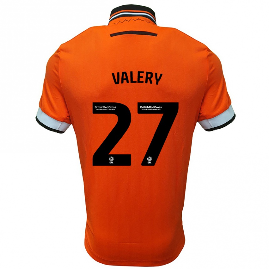 Niño Fútbol Camiseta Yan Valery #27 Naranja Blanco 2ª Equipación 2024/25 Perú