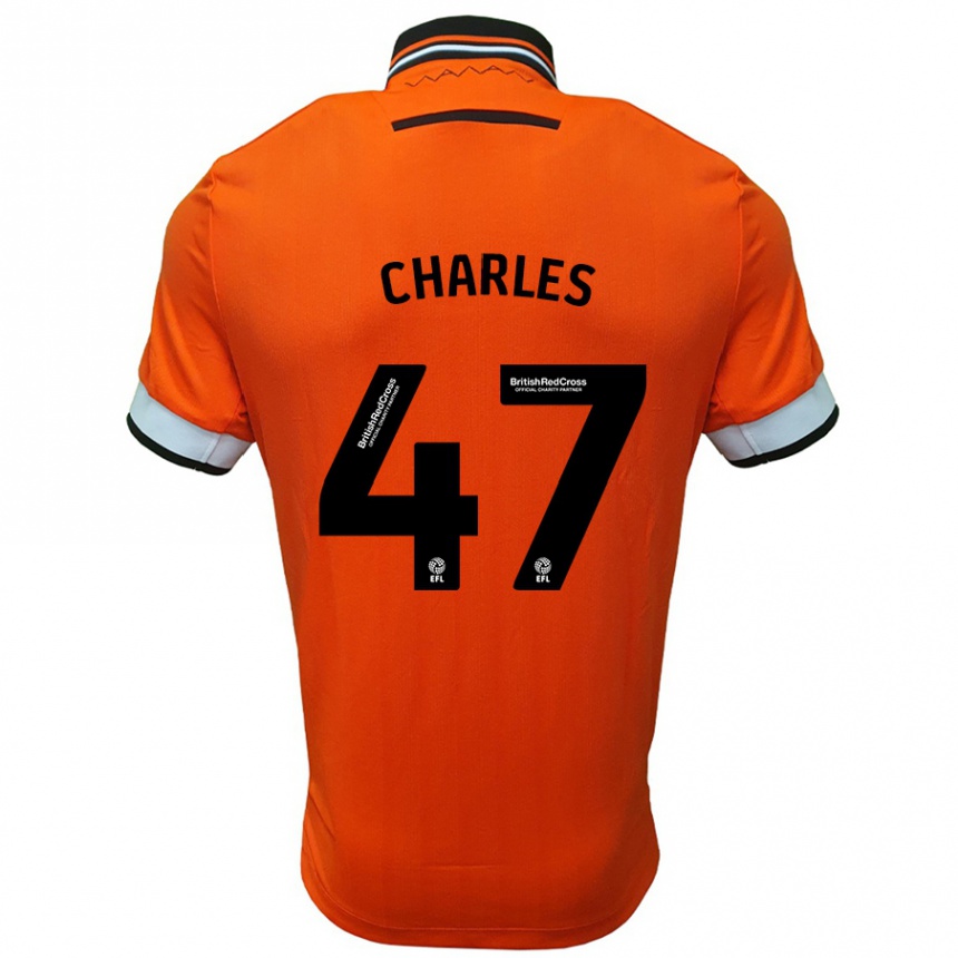 Niño Fútbol Camiseta Pierce Charles #47 Naranja Blanco 2ª Equipación 2024/25 Perú