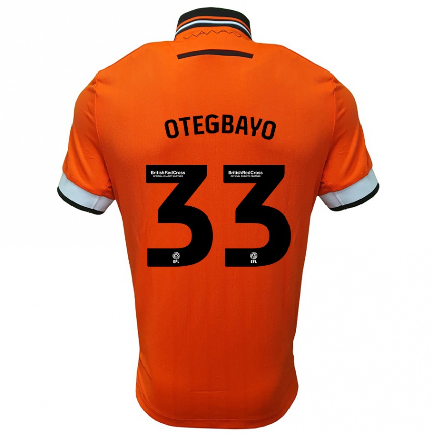 Niño Fútbol Camiseta Gabriel Otegbayo #33 Naranja Blanco 2ª Equipación 2024/25 Perú