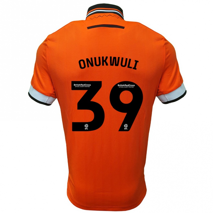 Niño Fútbol Camiseta Favour Onukwuli #39 Naranja Blanco 2ª Equipación 2024/25 Perú