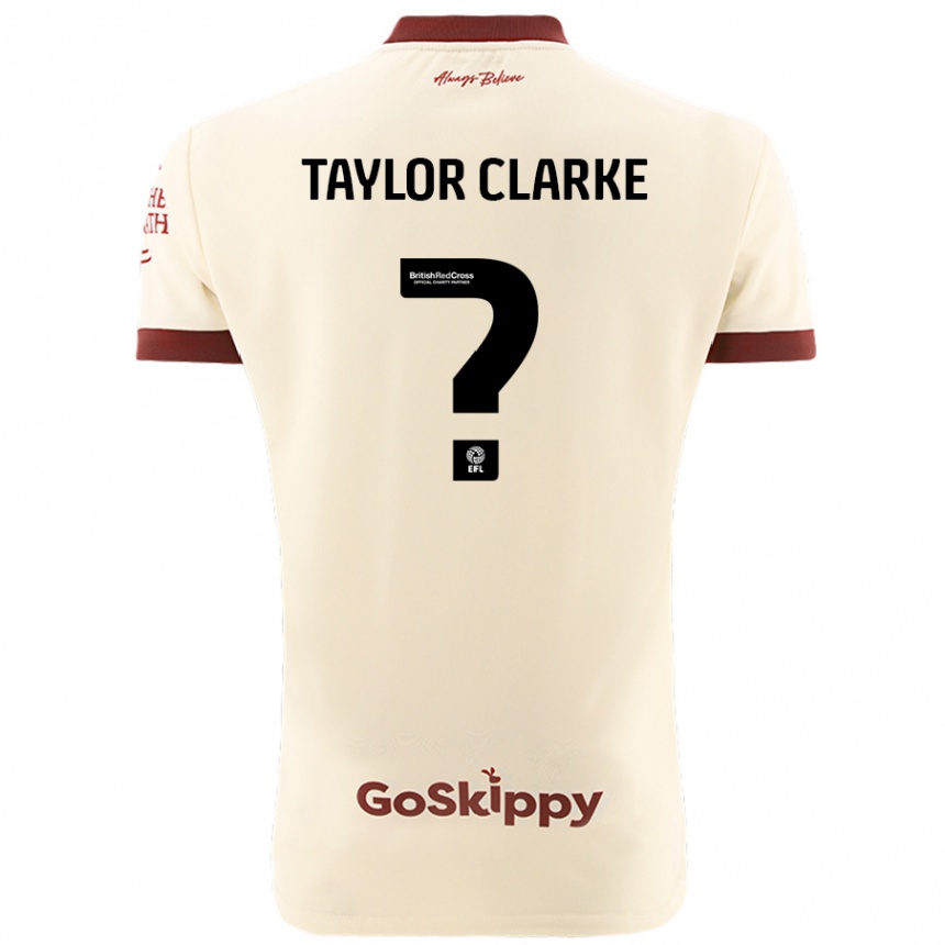 Niño Fútbol Camiseta Omar Taylor-Clarke #0 Crema Blanco 2ª Equipación 2024/25 Perú