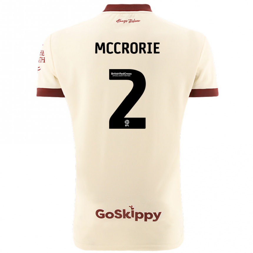 Niño Fútbol Camiseta Ross Mccrorie #2 Crema Blanco 2ª Equipación 2024/25 Perú