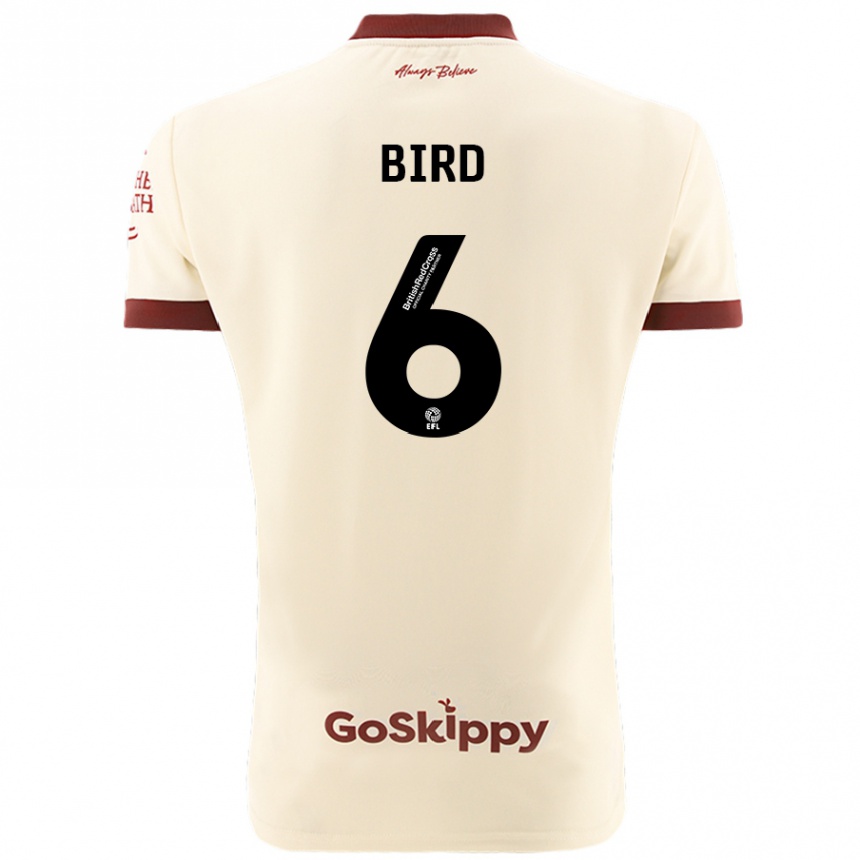 Niño Fútbol Camiseta Max Bird #6 Crema Blanco 2ª Equipación 2024/25 Perú