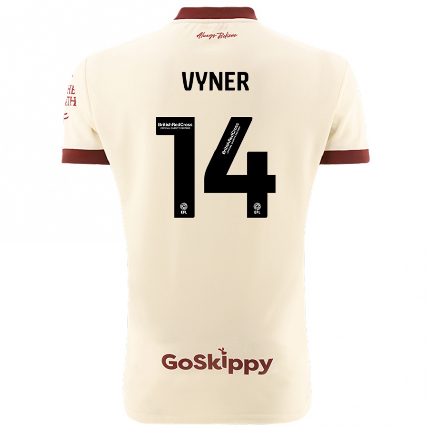 Niño Fútbol Camiseta Zak Vyner #14 Crema Blanco 2ª Equipación 2024/25 Perú