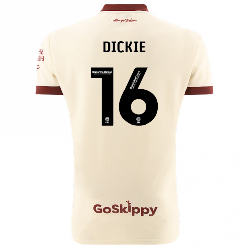 Niño Fútbol Camiseta Rob Dickie #16 Crema Blanco 2ª Equipación 2024/25 Perú