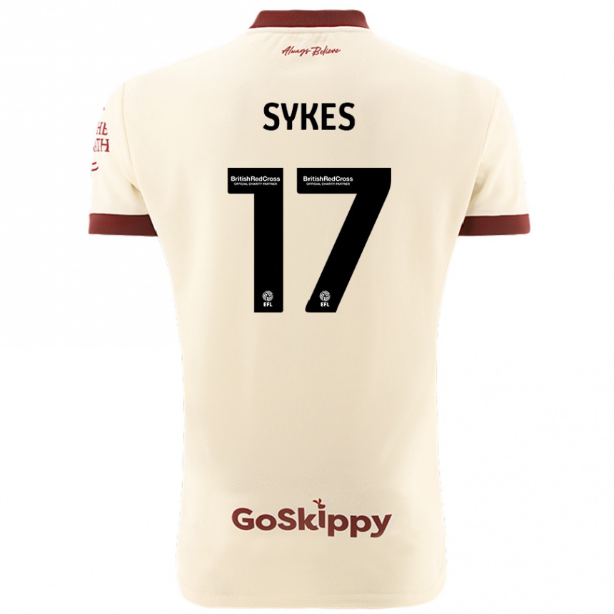 Niño Fútbol Camiseta Mark Sykes #17 Crema Blanco 2ª Equipación 2024/25 Perú