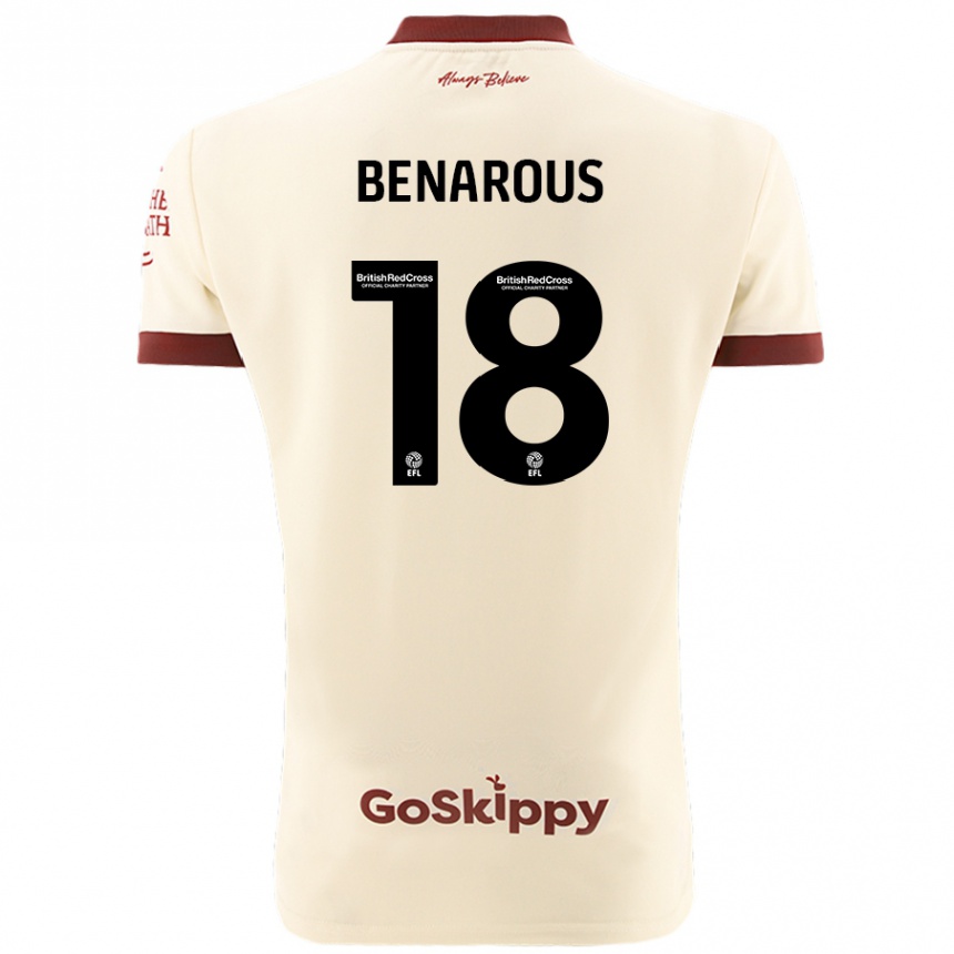 Niño Fútbol Camiseta Ayman Benarous #18 Crema Blanco 2ª Equipación 2024/25 Perú