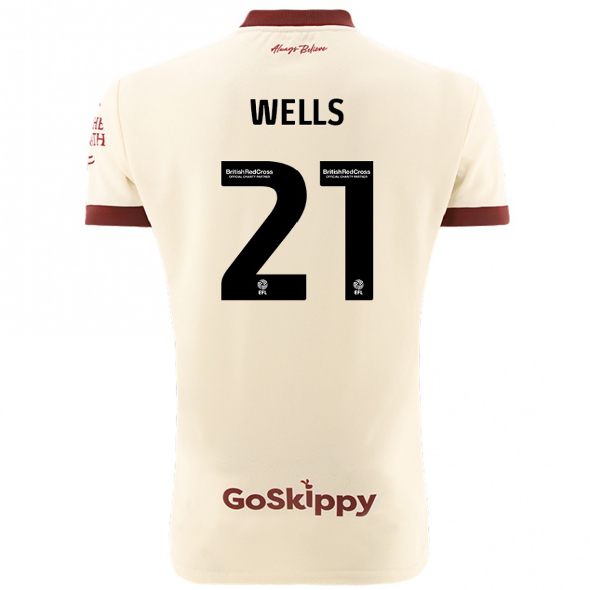 Niño Fútbol Camiseta Nahki Wells #21 Crema Blanco 2ª Equipación 2024/25 Perú