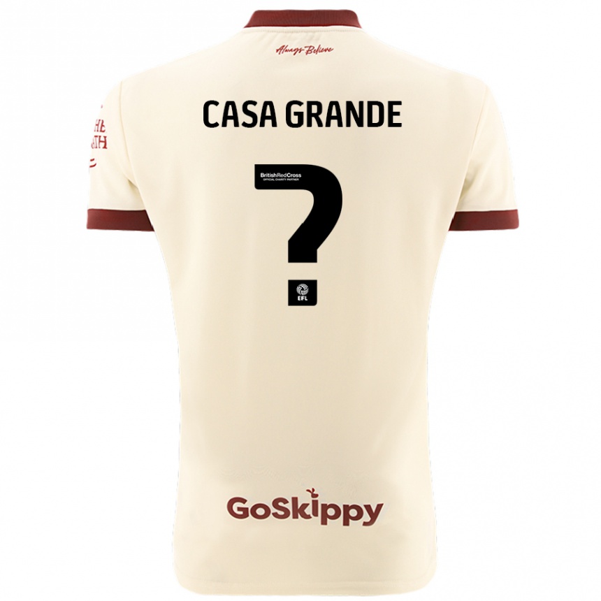 Niño Fútbol Camiseta Josey Casa-Grande #0 Crema Blanco 2ª Equipación 2024/25 Perú