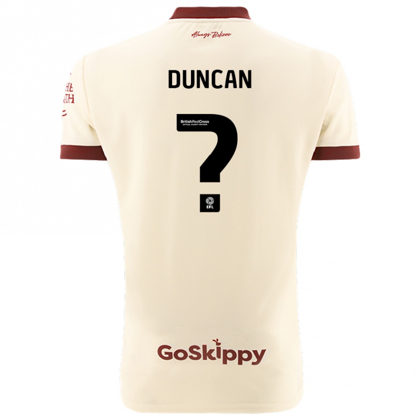 Niño Fútbol Camiseta Joe Duncan #0 Crema Blanco 2ª Equipación 2024/25 Perú