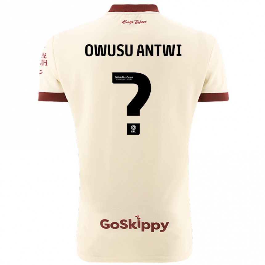 Niño Fútbol Camiseta Filbert Owusu-Antwi #0 Crema Blanco 2ª Equipación 2024/25 Perú