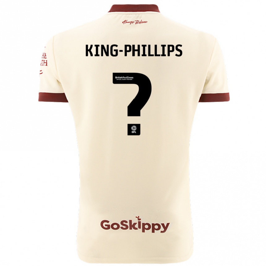 Niño Fútbol Camiseta Zac King-Phillips #0 Crema Blanco 2ª Equipación 2024/25 Perú