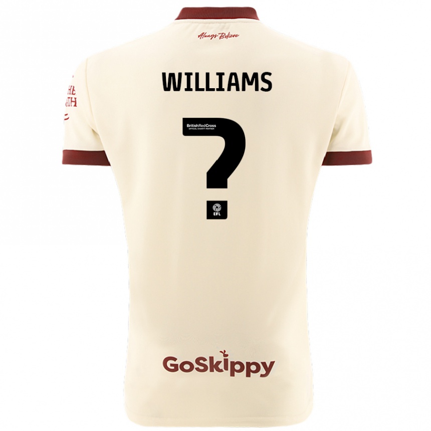 Niño Fútbol Camiseta Ashton Williams #0 Crema Blanco 2ª Equipación 2024/25 Perú