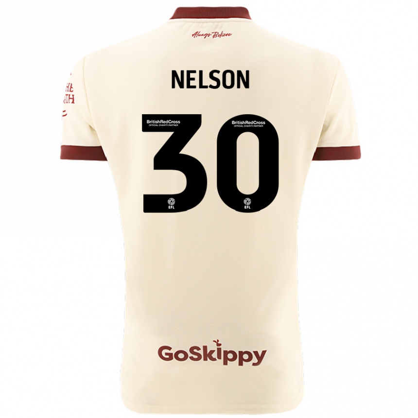 Niño Fútbol Camiseta Raekwon Nelson #30 Crema Blanco 2ª Equipación 2024/25 Perú