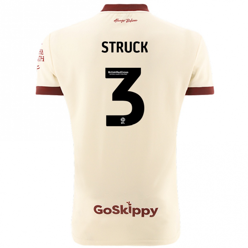 Niño Fútbol Camiseta Sille Struck #3 Crema Blanco 2ª Equipación 2024/25 Perú