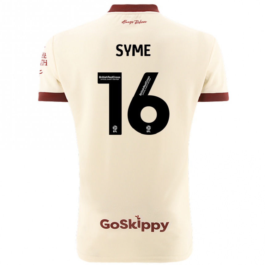 Niño Fútbol Camiseta Emily Syme #16 Crema Blanco 2ª Equipación 2024/25 Perú