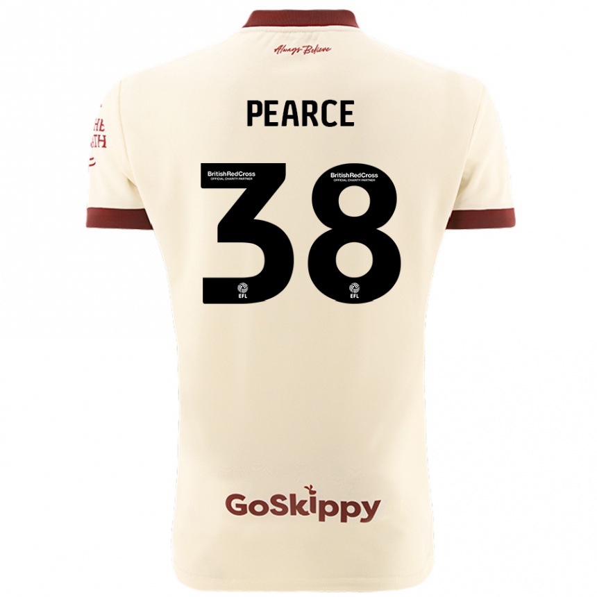 Niño Fútbol Camiseta Manon Pearce #38 Crema Blanco 2ª Equipación 2024/25 Perú