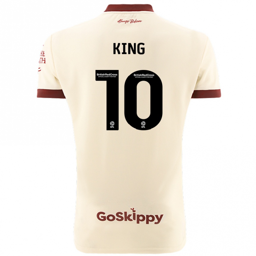 Niño Fútbol Camiseta Andy King #10 Crema Blanco 2ª Equipación 2024/25 Perú