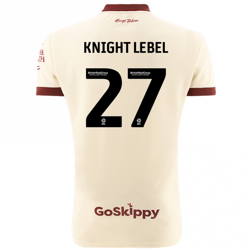 Niño Fútbol Camiseta Jamie Knight-Lebel #27 Crema Blanco 2ª Equipación 2024/25 Perú