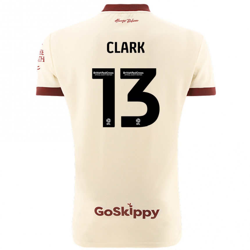 Niño Fútbol Camiseta Olivia Clark #13 Crema Blanco 2ª Equipación 2024/25 Perú