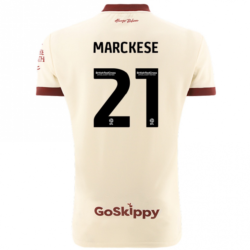 Niño Fútbol Camiseta Kaylan Marckese #21 Crema Blanco 2ª Equipación 2024/25 Perú